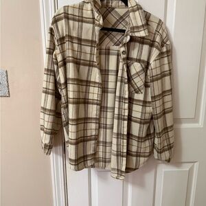 Plaid Button-Up Shirt